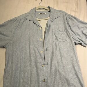 Tommy bahama large blue tropical short sleeve button down